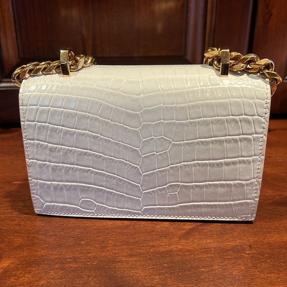 Alexander McQueen Croc Embossed Leather Satchel - Picture 3 of 12